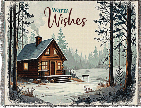 Warm Wishes Woven Cotton Throw Blanket