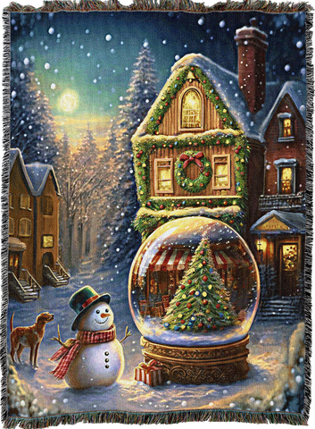Winters Whisper A Magical Christmas Eve Woven Cotton Throw Blanket