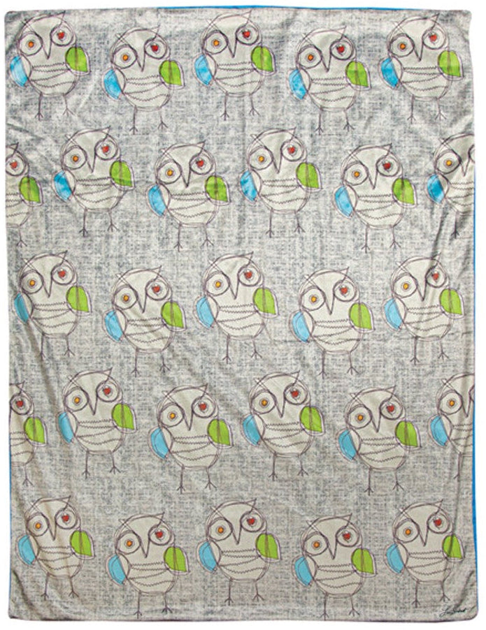 Stitch Happy Owl 2-Layer Blanket by Lori Siebert©