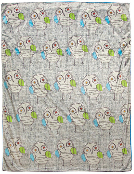 Stitch Happy Owl 2-Layer Blanket by Lori Siebert©