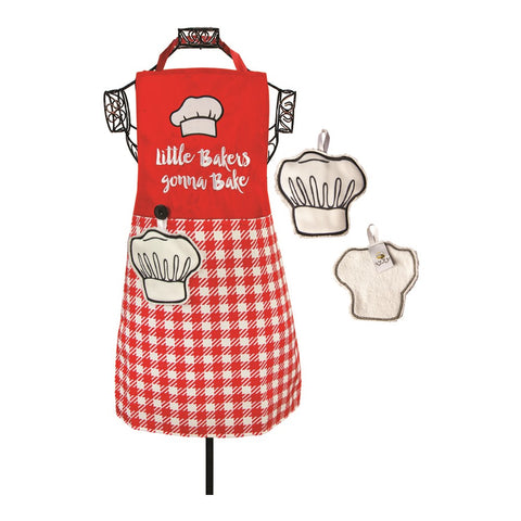 Izzy© Little Bakers Gonna Bake Child Apron + Hand Towel Set