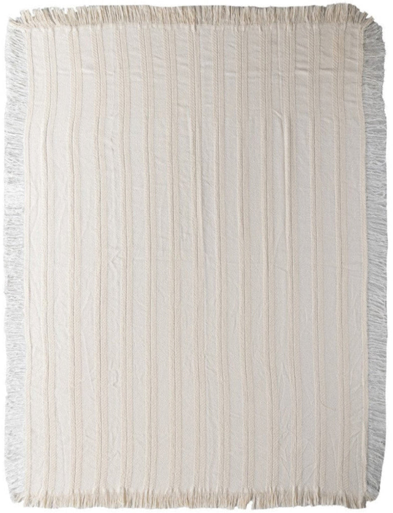 Olive Branch Woven Cotton Throw Blanket