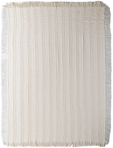 Olive Branch Woven Cotton Throw Blanket