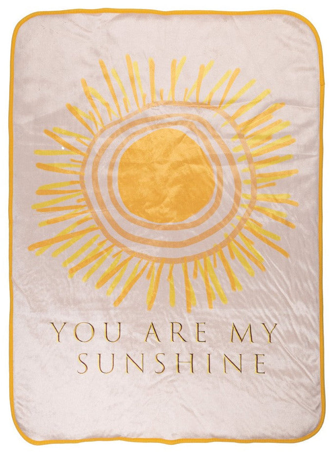 You Are My Sunshine Fleece Blanket by Deborah Velasques©