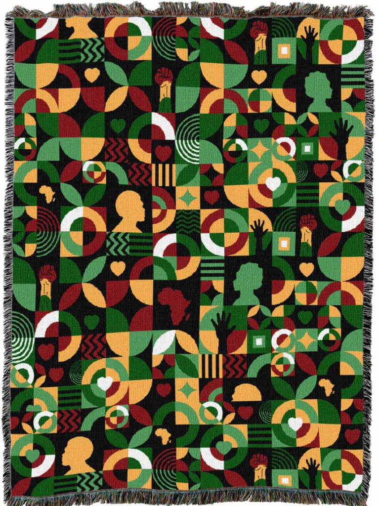 Powerful Pattern Woven Cotton Throw Blanket