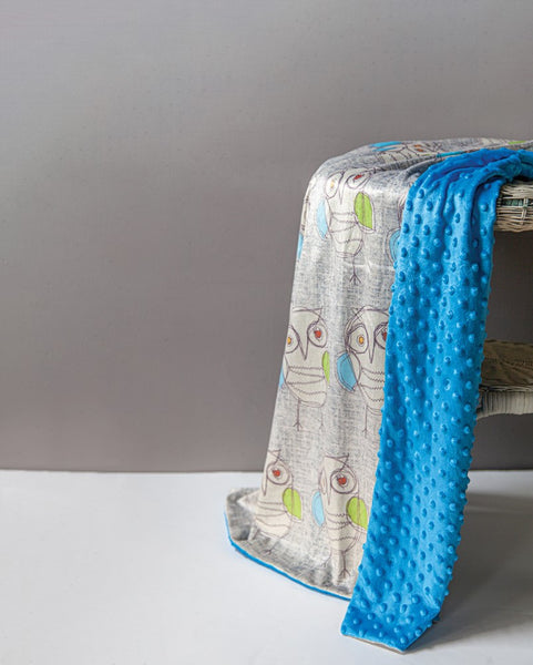 Stitch Happy Owl 2-Layer Blanket by Lori Siebert©