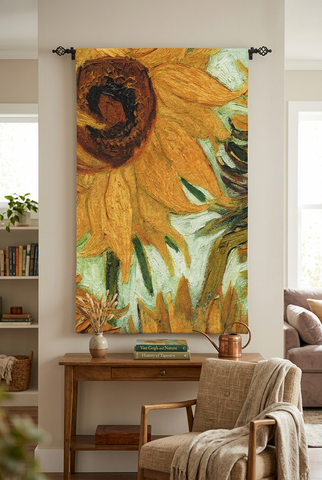 Van Gogh© Flowers Of The Sun Wall Tapestry|3 Sizes
