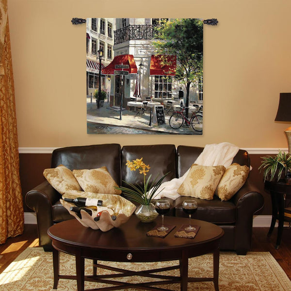 Corner Cafe Wall Tapestry by Brent Heighton© - Cityscape