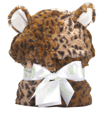 Cheetah Faux Fur Baby Hooded Blanket - 
 - 1