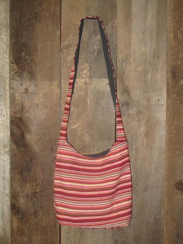 Striped Cotton Canvas Bag - Multicolor Red II
