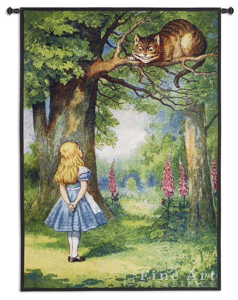 Alice And The Cheshire Cat Wall Tapestry