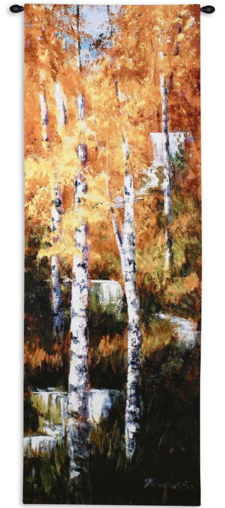 Autumn Birch Falls Wall Tapestry by Art Fronckowiak©