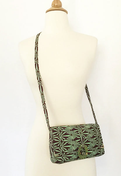 Rwandan Batik Clutch w/Shoulder Strap - Coco Fern