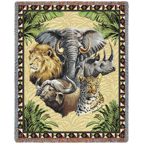 Big Five Throw Blanket by Katie Dobson Cundiff&copy; - 
