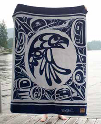 Bill Helin© "The Eagle" Velura Throw Blanket - Tsimshian