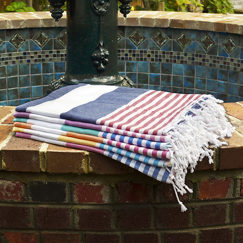 Chaput’s Turkish Cotton Towel - Navy Red