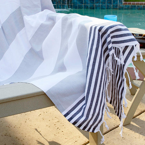 Chaput’s Turkish Cotton Towel - Grey Black