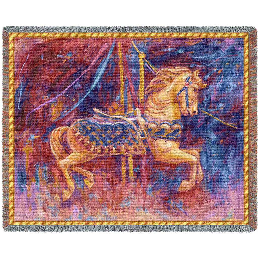 Carousel Horse Woven Blanket