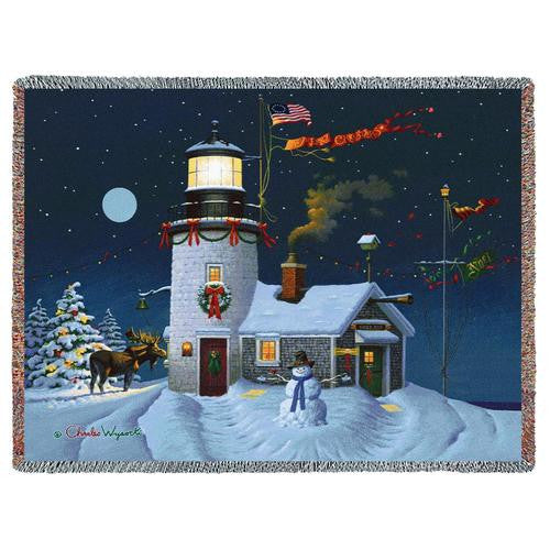 Charles Wysocki© Take Out Window Woven Throw Blanket