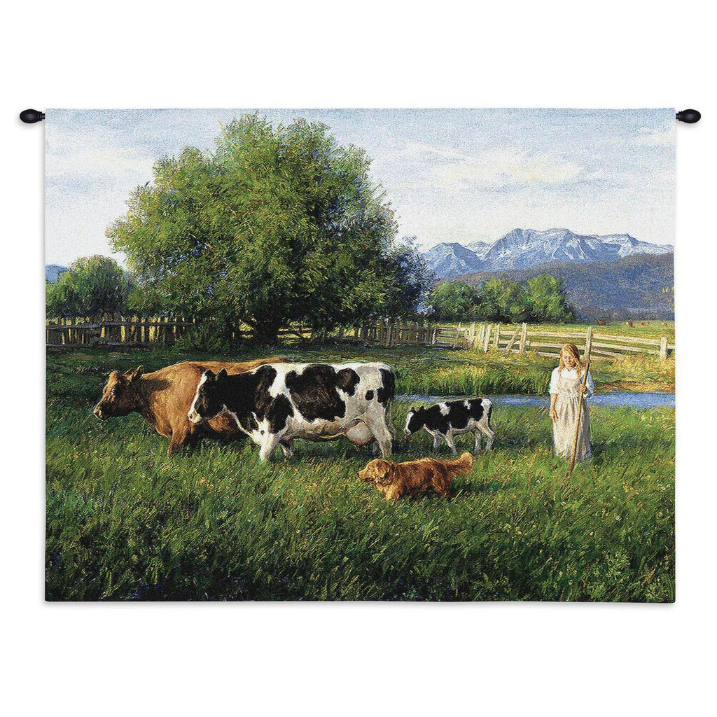 Country Girl Wall Tapestry by Robert Duncan&copy; - 
