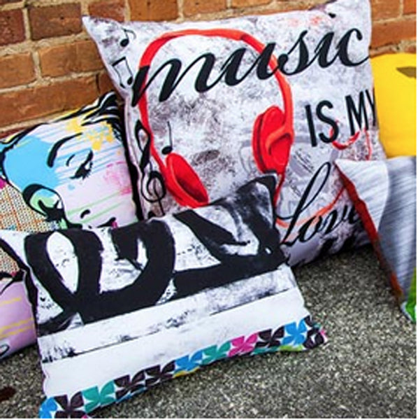 Outdoor Custom Throw Pillows Printed with Your Art - 
 - 1