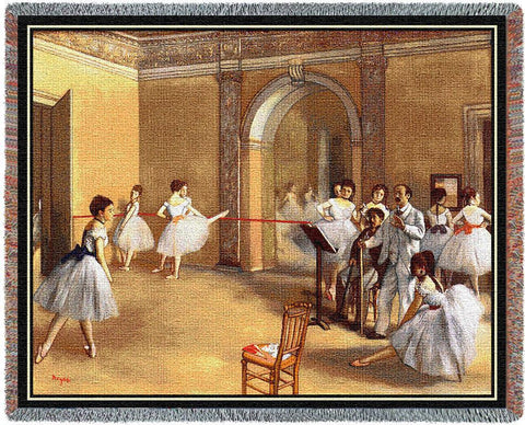 Edgar Degas&copy; Dance Foyer Woven Throw Blanket - 
