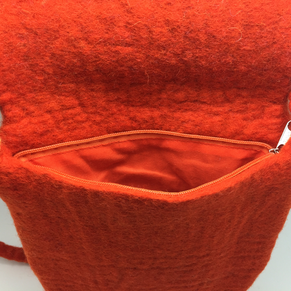 Handmade Nuno Felted Wool Crossbody Bag - One-Of-A-Kind|4 Colors - 
 - 8
