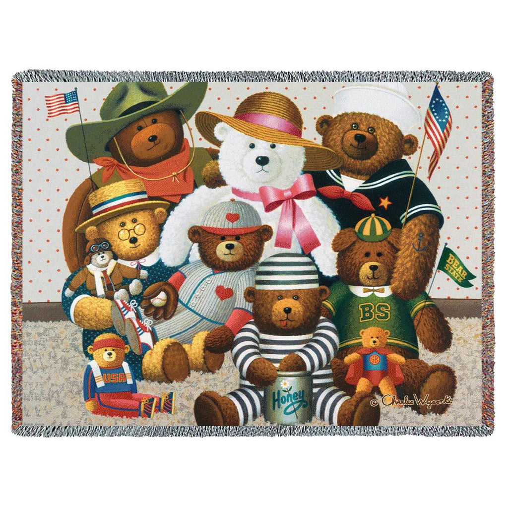 Charles Wysocki© Gangs All Here Woven Throw Blanket