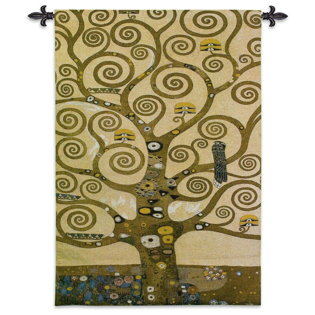 Gustav Klimt© Tree of Life Wall Tapestry w/Gold Embellishment
