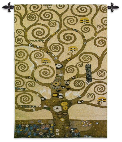 Gustav Klimt© Tree of Life Wall Tapestry w/Gold Embellishment