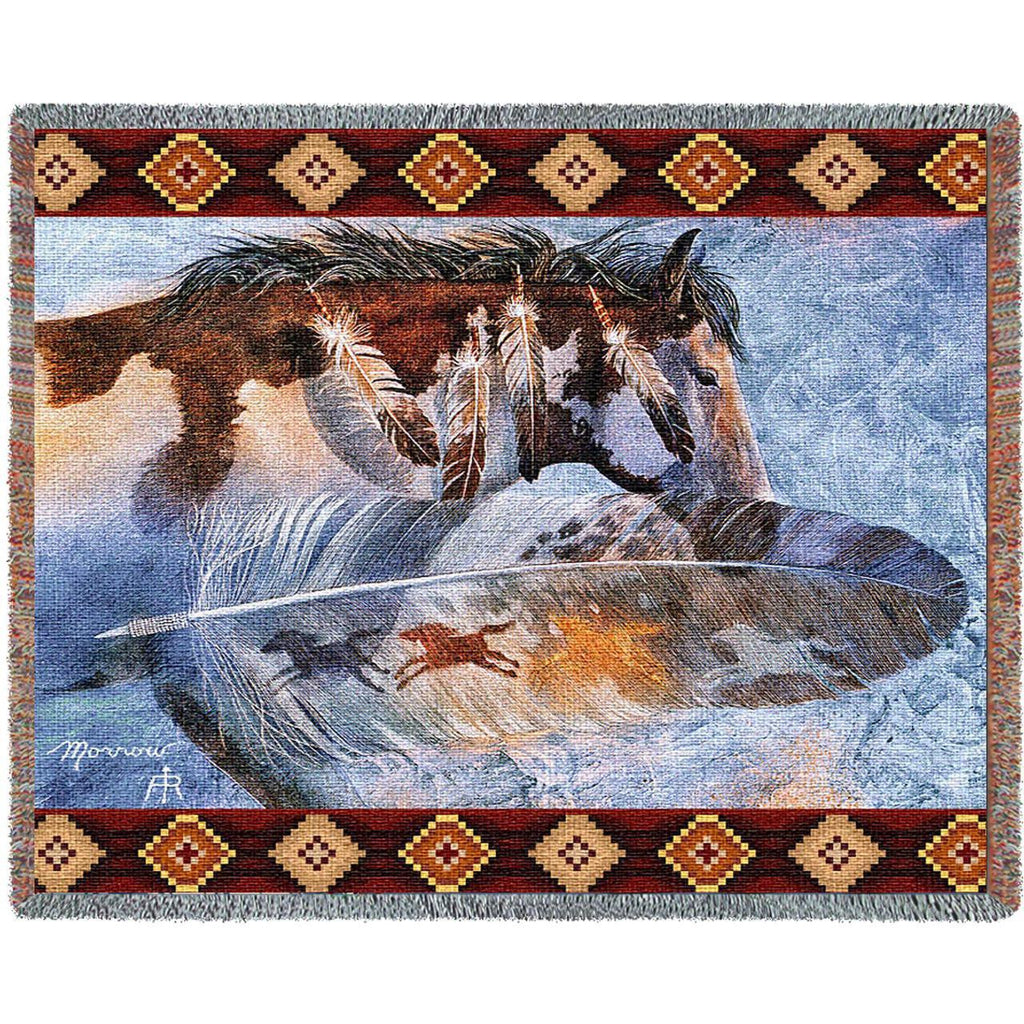 Horse Feathers Woven Throw Blanket - 
