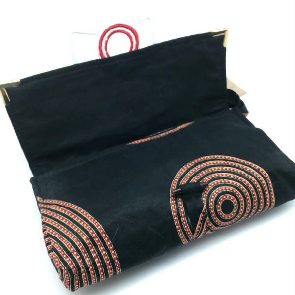 Rwandan Batik Wristlet Clutch - GeoCircles