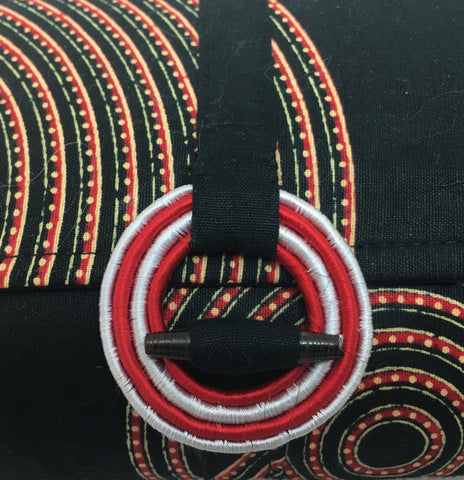 Rwandan Batik Wristlet Clutch - GeoCircles