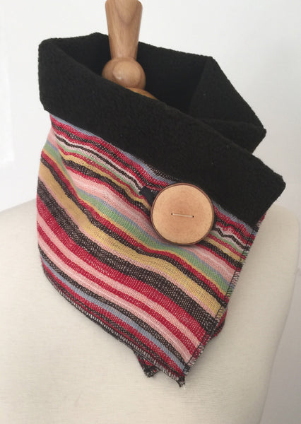 Candy Stripe UpCycled Neckwarmer One-of-a-Kind - 
 - 3