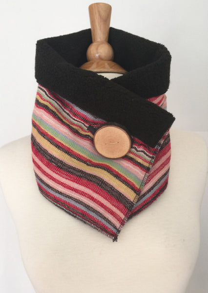 Candy Stripe UpCycled Neckwarmer One-of-a-Kind - 
 - 4