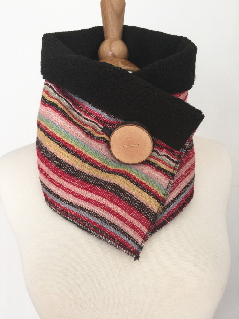 Candy Stripe UpCycled Neckwarmer One-of-a-Kind - 
 - 1