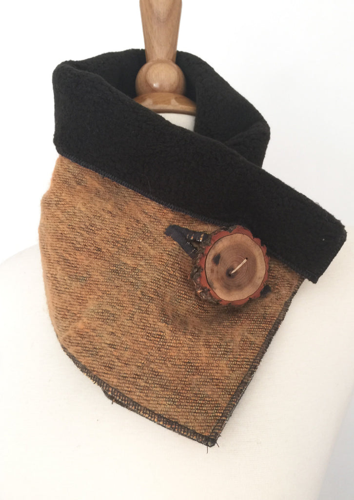 Rustic Ochre UpCycled Neckwarmer One-of-a-Kind - 
 - 1