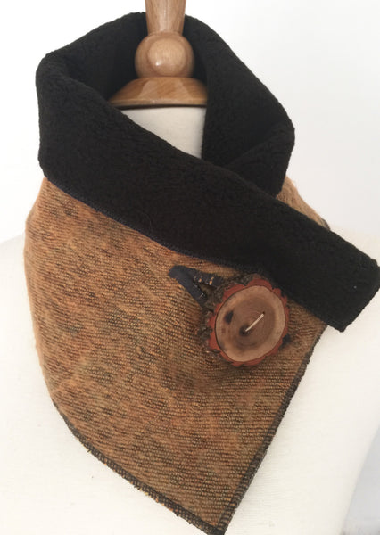 Rustic Ochre UpCycled Neckwarmer One-of-a-Kind - 
 - 2