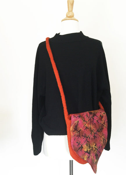 Handmade Nuno Felted Wool Crossbody Bag - One-Of-A-Kind|4 Colors - 
 - 3