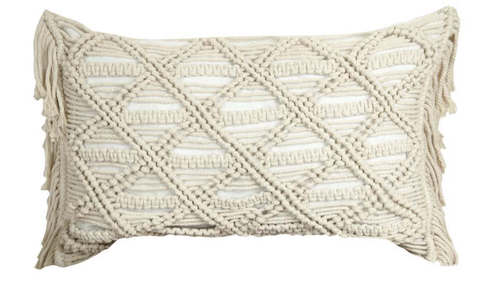 Macrame Rectangle Indoor Pillow