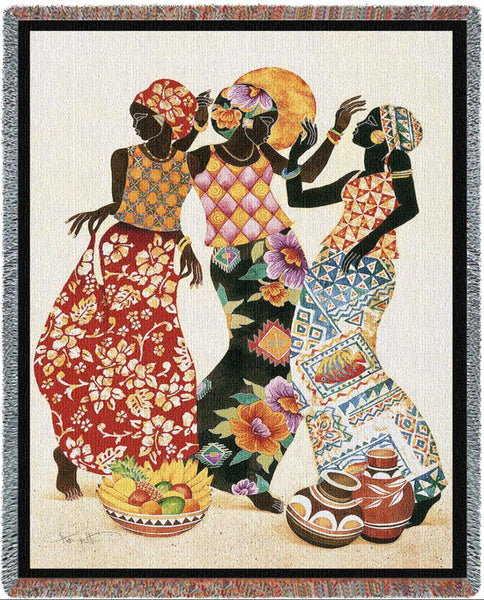 Jubilation Throw Blanket by Keith Mallet&copy; - 
