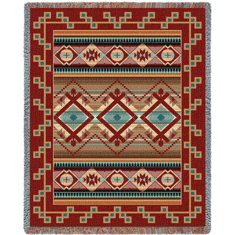 Southwest Las Cruces Chenille Woven Throw Blanket - 
