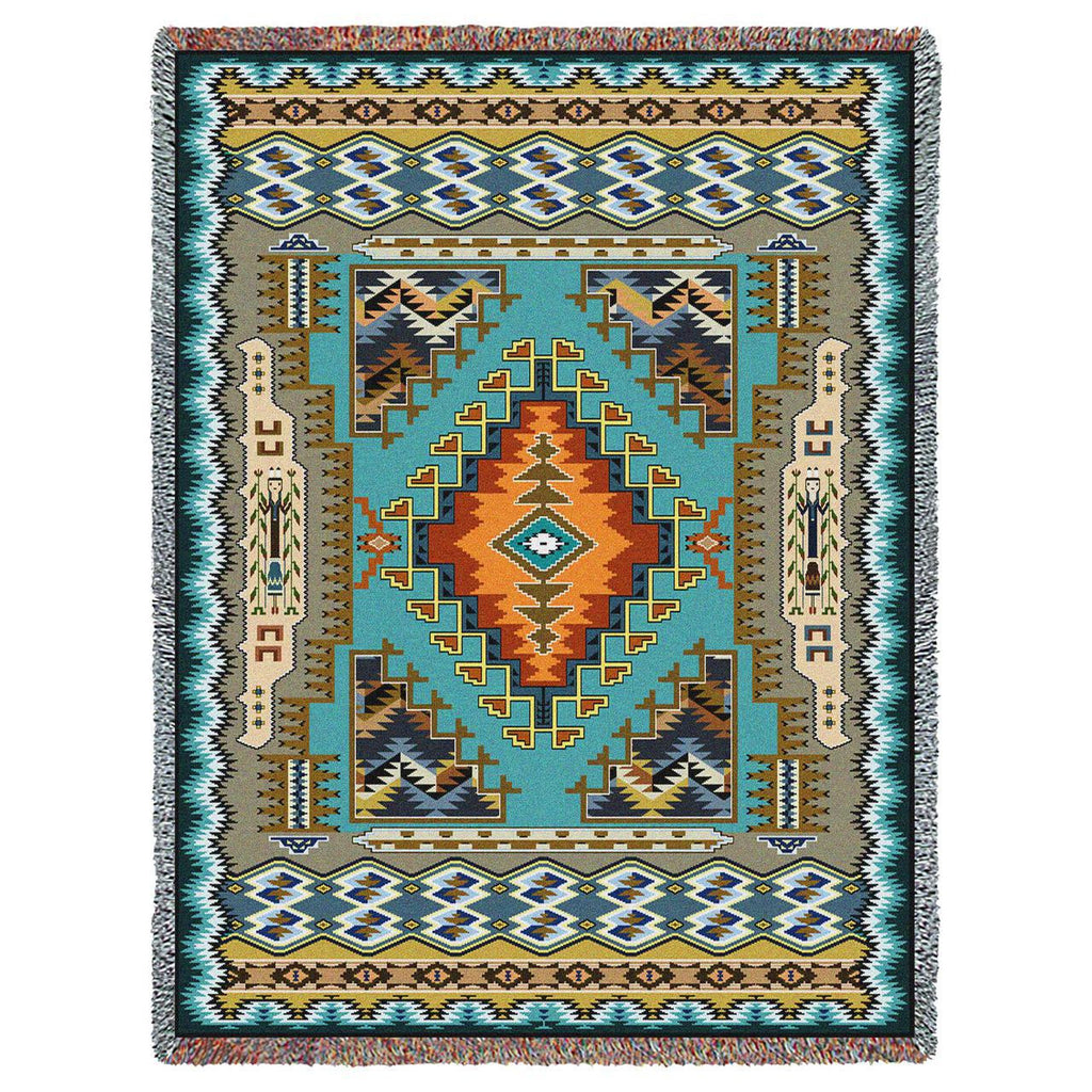 Southwest Painted Hills Sky Woven Cotton Throw Blanket