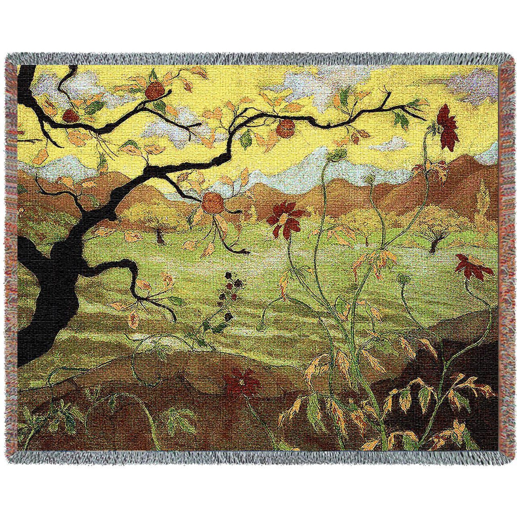 Paul Ranson&copy; Apple Tree With Red Fruit Woven Throw Blanket - 
 - 2