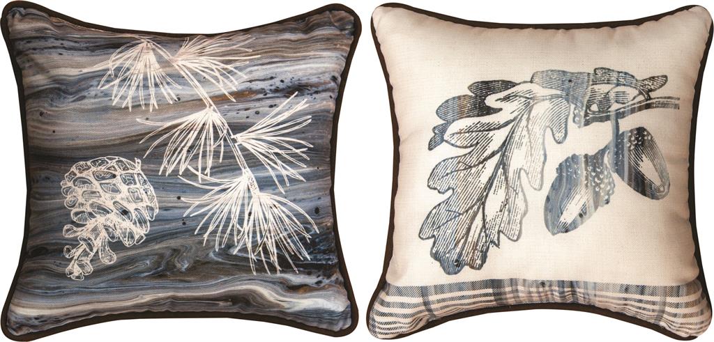 Lodge Fluidity Acorn Reversible Indoor Pillow by PDR©