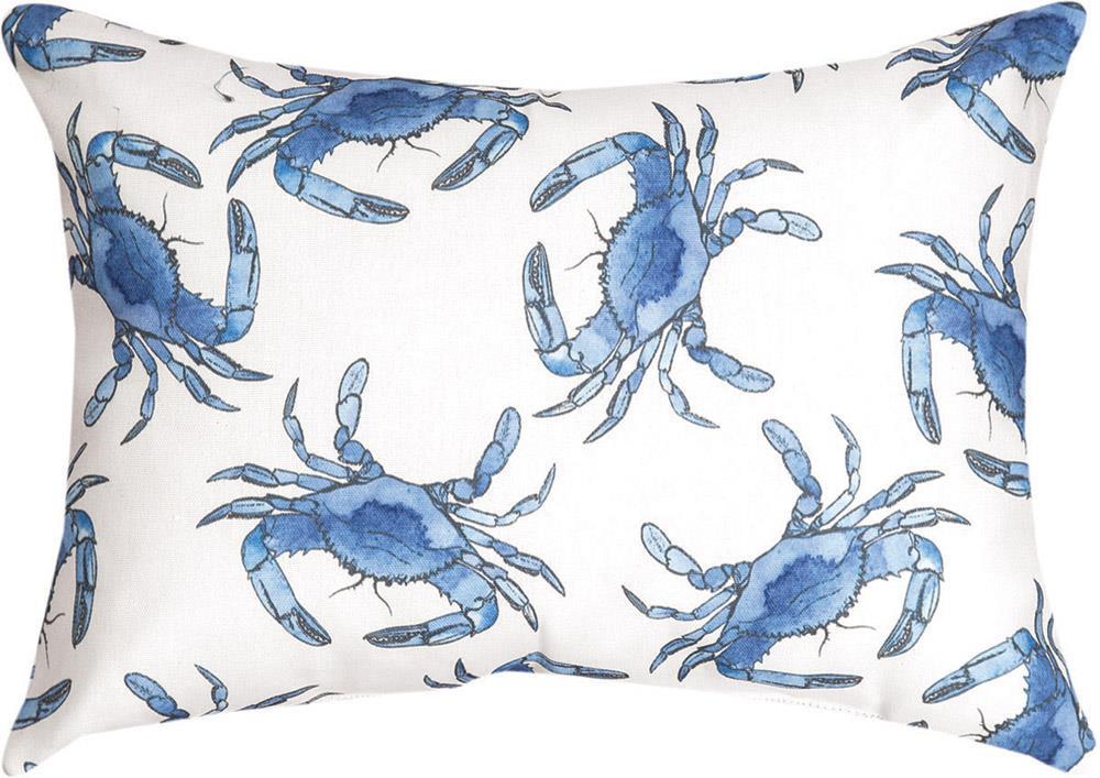 Blue Crab Indoor-Outdoor Rectangle Pillow