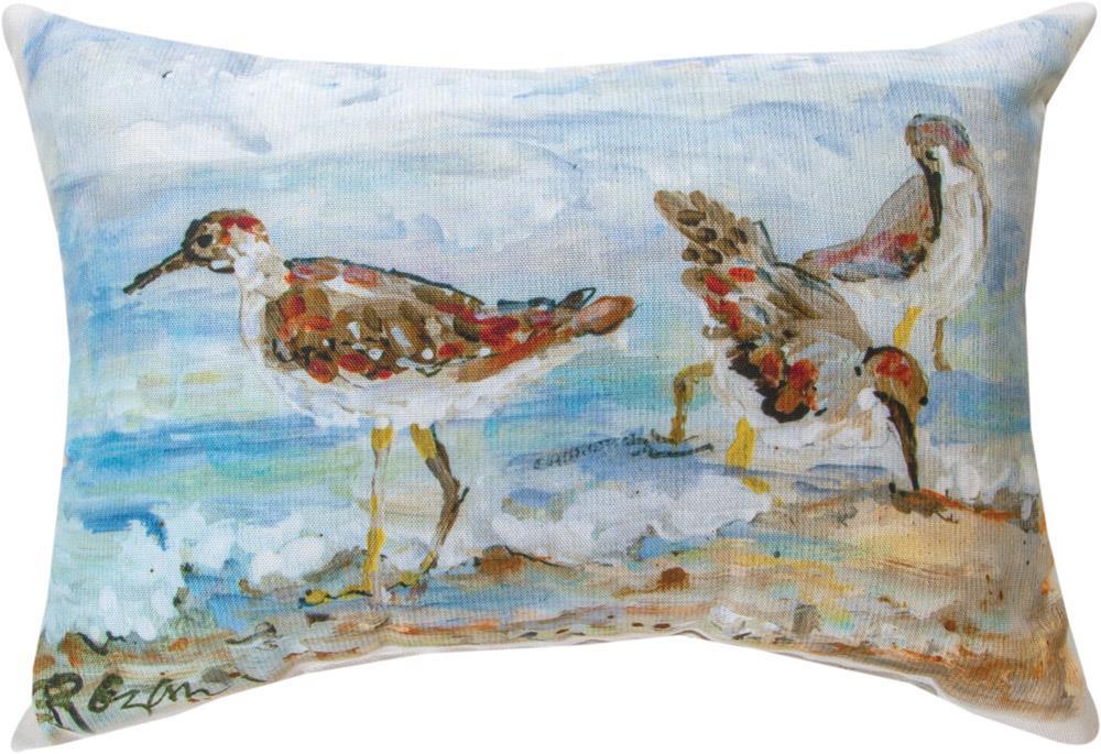 Shore Bird Indoor/Outdoor Rectangle Pillow by Rozanne Priebe©