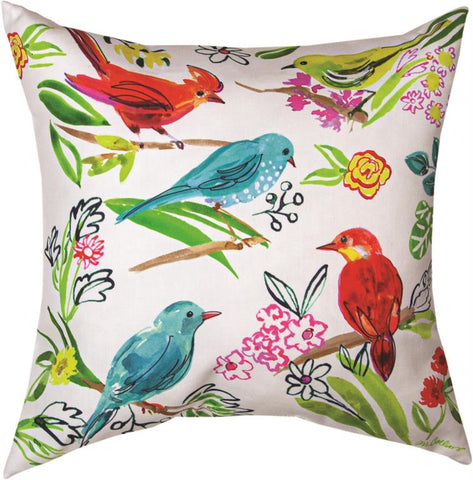 Aviary Indoor/Outdoor Pillow by Martha Collins©