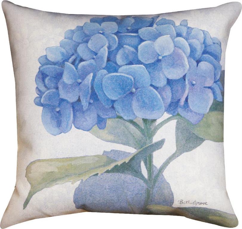 Hydrangea Indoor-Outdoor Pillow by Beth Grove©