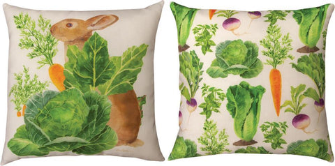 Bunny Trail Patsey Indoor-Outdoor Reversible Pillow by Martha Collins©